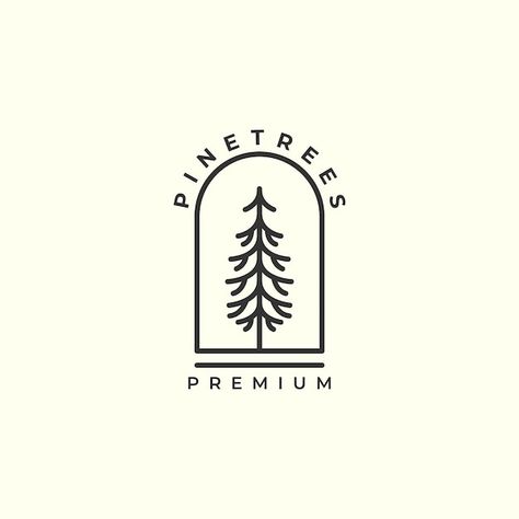 Pine Tree Logo Ideas, Pine Tree Vector Illustration, Pine Tree Illustration Simple, Pine Tree Graphic, Pine Logo Design, Arborist Logo, Pine Tree Logo Design, Tree Icon Logo, Evergreen Logo