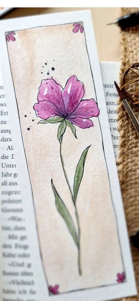 Botanical Sketchbook, Handmade Bookmarks Diy, Watercolor Paintings Nature, Watercolor Books, Watercolor Paintings For Beginners, Watercolor Bookmarks, Diy Watercolor Painting, Watercolor Projects, Diy Bookmarks