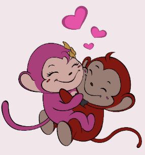 Monkeys in Love - Valentine T Shirt Monkeys In Love, Monkey Valentine, Valentine Drawing, Graffiti Drawings, Easy Graffiti, Easy Graffiti Drawings, Mehndi Designs Bridal Hands, Cartoon Monkey, Valentines Roses