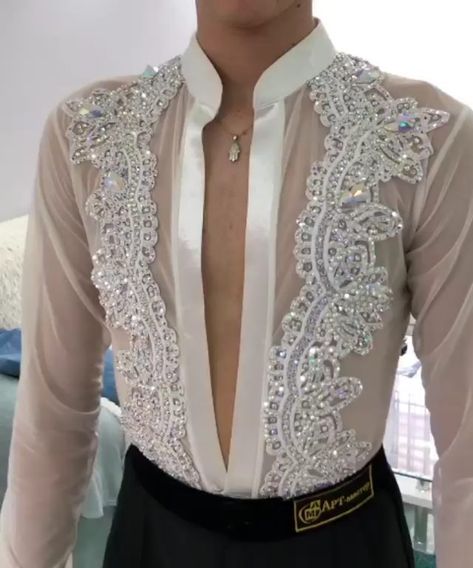 Sale Salsa Outfit, Ballroom Dance Outfits, Clothing Construction, Sale On Instagram, Classy Suits, Ballroom Dresses, Indian Men Fashion, Dance Shirts, Figure Skating Dresses