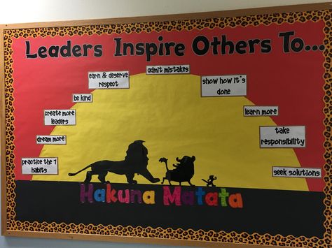 Disney Bulletin Boards, Inspirational Bulletin Boards, Disney Themed Classroom, Lion King Theme, Ra Boards, Ra Bulletin Boards, Disney Classroom, Classroom Wall Decor, Resident Assistant