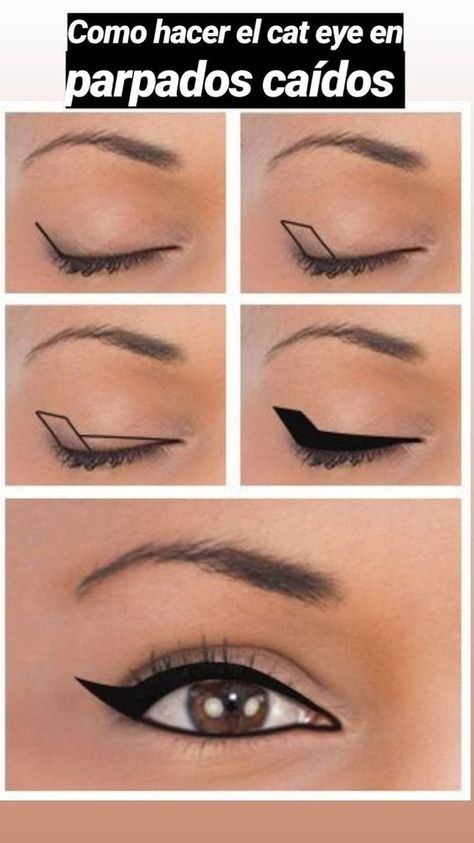 Nail Tips And Tricks, Eyeliner Eye Makeup, Eyeliner For Hooded Eyes, Learn Makeup, Makeup Tutorial Eyeliner, Swag Makeup, Gel Nail Tips, Face Makeup Tips, Smink Inspiration