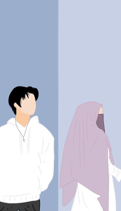 REKOMENDASI NAMA-NAMA TOKOH WATTPAD - cover wp mentahan beda agama - Wattpad Hijab Couple Cartoon Wallpaper, Wattpad Couple, Wattpad Cover Template, Book Cover Artwork, Cover Wattpad, Islamic Cartoon, Anime Muslim, Art Cover, Hijab Cartoon