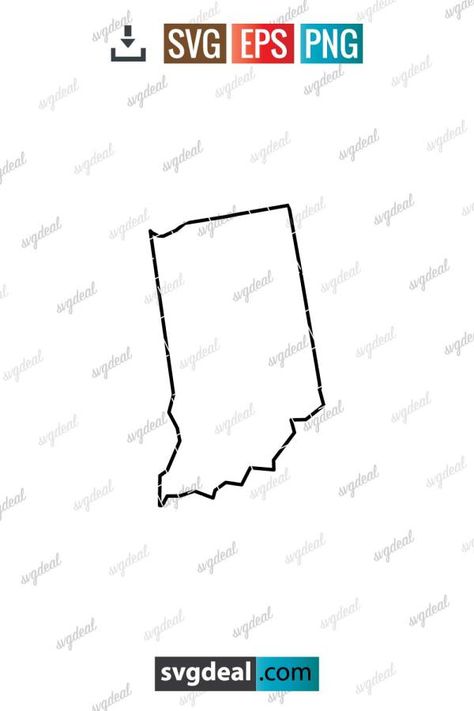 Indiana Outline SVG Indiana Outline, Indiana State, United States Map, State Map, Personal Project, Svg Free, Svg Free Files, Free Svg, Digital Artwork