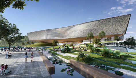 Shenzhen Maritime Museum - UNStudio Maritime Museum Design, Water Landscape, Architecture Concept Drawings, Museum Architecture, Maritime Museum, Palawan, Ultra Modern, Facade Design, Modern Buildings