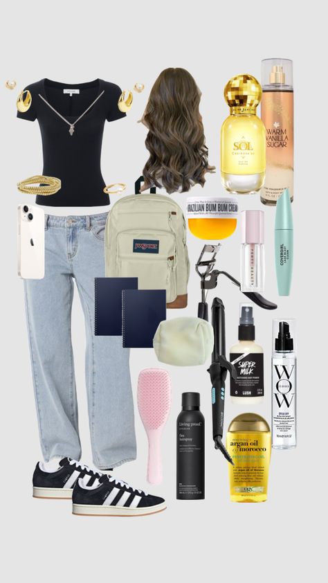 first day of school outfit!!⭐️#inspo #fall #makeup #outfitcheck #school #haircare First Day Of School Outfit, Living Proof, Vanilla Sugar, Fall Makeup, Outfit Inspo Fall, School Outfit, First Day Of School, First Day, Hair Care