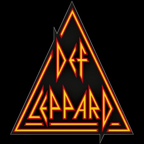 Triangle Logo Def Leppard Tattoo, Def Leppard Art, Def Leppard Poster, Def Leppard Wallpaper, Def Leppard Logo, Rock Band Logos, Grunge Posters, Vintage Music Posters, Band Stickers