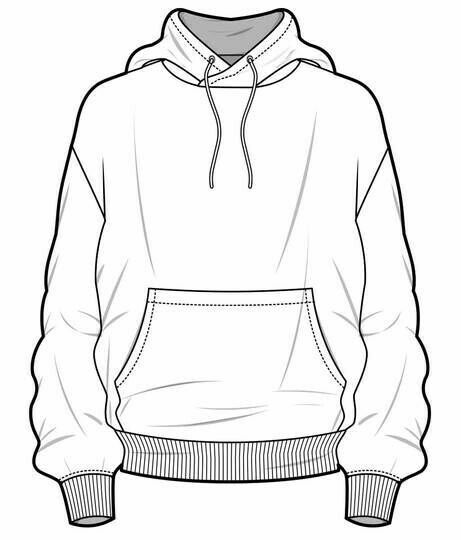 Technical Drawing Fashion, Fashion Technical Drawing, Apparel Design Inspiration, Fashion Design Template, Hoodie Drawing, Fashion Design Sketch, Clothing Sketches, Drawing Fashion, Flat Sketches