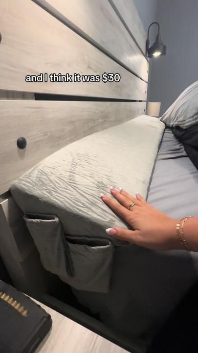 10/10 Recommend this purchase if you have things constantly falling be... | Amazon Bed Frame Headboard Mirror | TikTok Amazon Bed Frame, Headboard Mirror, Wedge Pillow Headboard, Pillow Wedge, Bed Frame Headboard, Amazon Bedding, Pillow Headboard, Headboard Pillow, Bed Wedge Pillow