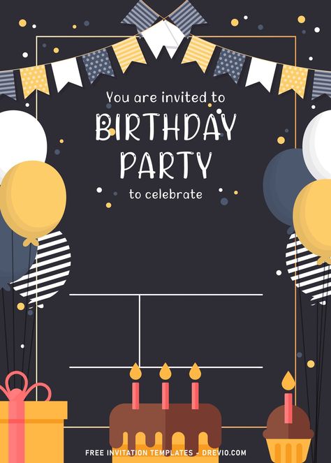 7+ Cute And Fun Birthday Invitation Templates For Any Ages | Download Hundreds FREE PRINTABLE Birthday Invitation Templates Birthday Party Card Invitation, Anniversary Logos, Happy Birthday Invitation Card, Free Invitation Cards, Birthday Email, Birthday Invitation Card Template, Invitation Card Birthday, Happy Birthday Template, Free Printable Birthday Invitations