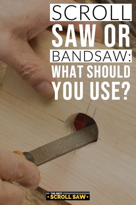 While the band saw and scroll saw are similar in many ways, they’re different in a lot more ways in terms of what they’re designed to do and how well they get the job done.  The big question you need to ask yourself before your purchase is, “What will I be using this tool for?” Diy Spotlight, Best Scroll Saw, Power Saw, Band Saw, Fabulous Diy, Diy House Projects, Do It Yourself Projects, Ask Yourself, Scroll Saw