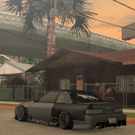 Gta City, San Andreas Gta, S13 Silvia, Gta Cars, Silvia S13, Car Facts, Grove Street, Gta Sa, Retro Gaming Art