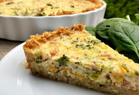 Gluten Free Quiche Recipes, Rice Crust, Gluten Free Quiche, Rice Dishes Recipes, Low Fodmap Diet Recipes, Fodmap Diet Recipes, Salmon And Rice, Quiche Recipe, Quiche Recipes