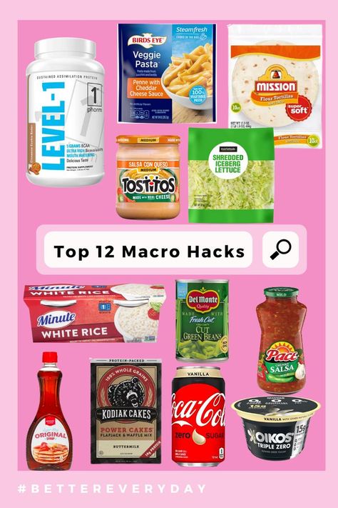 Macro Easy Meals, Fit By Katy Meals, Macro Fast Food, 3 Ingredient Macro Meals, Macro For Beginners, Best Snacks For Macros, Macro Friendly Snack Ideas, Macro Friendly Foods At Walmart, Macros Dessert Recipes