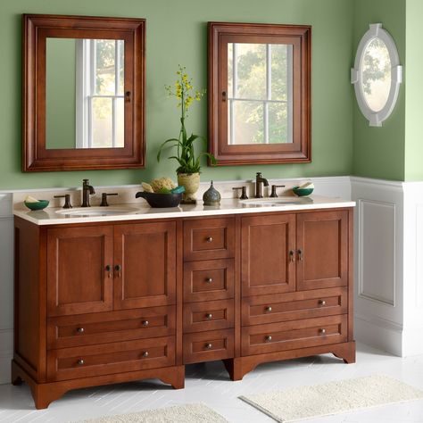 Ronbow 065130-F11 Milano 72 in. Double Bathroom Vanity | from hayneedle.com Rustic Farmhouse Kitchen Cabinets, Best Bathroom Vanities, Home Remodeling Diy, Farmhouse Kitchen Cabinets, Vanity Set With Mirror, Rustic Farmhouse Kitchen, Kitchen Cabinets Makeover, Double Vanity Bathroom, Double Bathroom