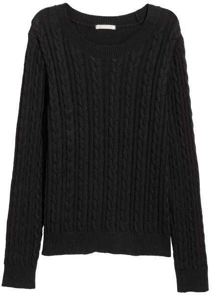 H&M Cable-knit Sweater Sixth Form Outfits, Black Jumper, Cable Knit Jumper, H&m Women, Cardigan Sweaters For Women, Knitted Jumper, Knit Cotton, Knit Jumper, What I Wore