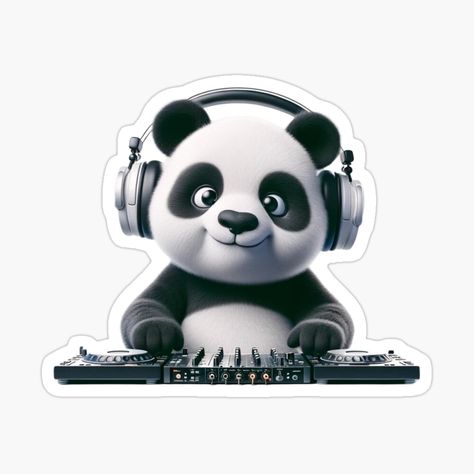 Get my art printed on awesome products. Support me at Redbubble #RBandME: https://www.redbubble.com/i/sticker/Party-Panda-DJ-Beats-and-Bamboo-by-vk09/160435400.EJUG5?asc=u Dj Panda, Bamboo Design, Cute Couple Art, Couple Art, Awesome Products, Dj, Birthday, For Sale, Art