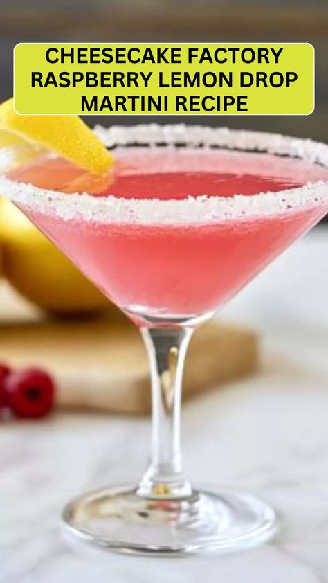 Cheesecake factory raspberry lemon drop martini recipe – Cravefuly Raspberry Lemon Drop Martini Recipe, Raspberry Lemondrop Martini Recipe, Fruity Martini Recipes, Raspberry Lemon Drop Martini, Raspberry Lemon Drop, Raspberry Martini Recipe, Lemon Drop Martini Recipe, Best Martini Recipes, Raspberry Martini