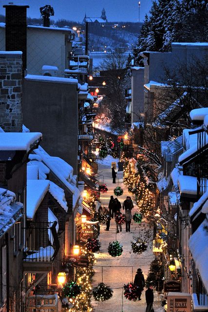 Old Québec, Canada: Imho the place to be around Christmas, even better than Rovaniemi in Finland. It's like the perfect Santa Claus village!!! Santa Claus Village, Old Quebec, Quebec Canada, Canada Travel, Dream Destinations, Aruba, Winter Scenes, Barbados, Places Around The World