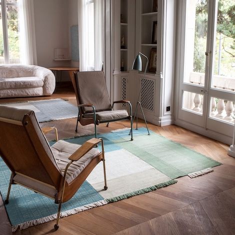 Nanimarquina – Tres rugs and poufs – design Nani Marquina & Elisa Padron