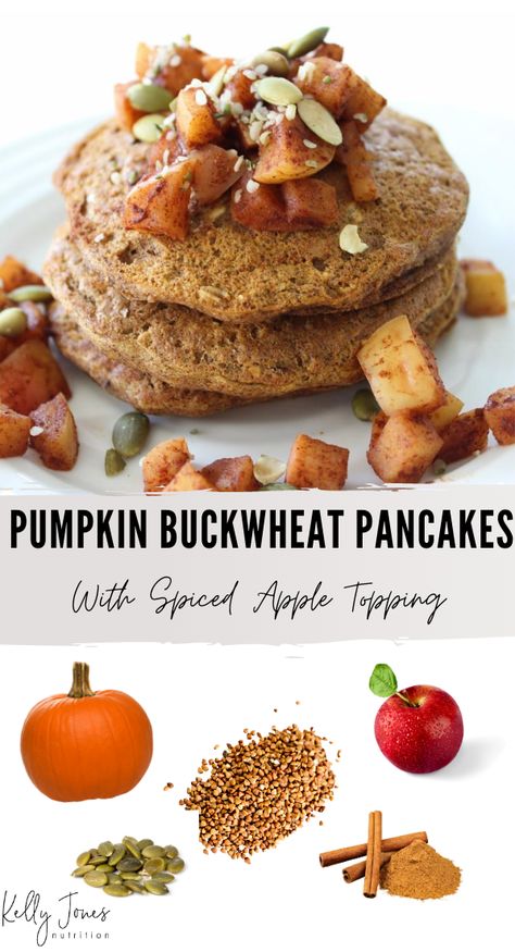 Buckwheat Flour Recipes, Buckwheat Pancake Recipes, Apple Topping, Kelly Jones, Buckwheat Recipes, Buckwheat Pancakes, Pre Workout Food, Pancakes Healthy, Pancakes And Waffles