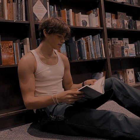 Aesthetic Bookshelf, Guys Read, Heaven Quotes, Library Aesthetic, Dream Boyfriend, Aesthetic Boy, Books For Boys, Aesthetic Guys, Photography Poses For Men