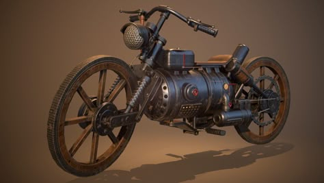 Steampunk Ship, Steampunk Motorcycle, Game Art Environment, Steampunk Illustration, Steampunk Vehicle, Steampunk Airship, Conceptual Drawing, Wilde Westen, Concept Motorcycles