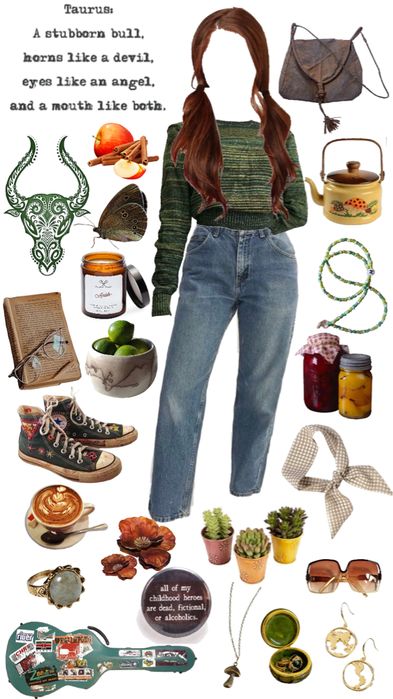 Taurus Moon Aesthetic Outfits, Taurus Witch Aesthetic, Taurus Style Aesthetic, Taurus Venus Aesthetic Clothes, Taurus Venus Aesthetic Outfit, Taurus Fashion Aesthetic, Taurus Clothes, Taurus Outfits Aesthetic, Taurus Venus Outfits