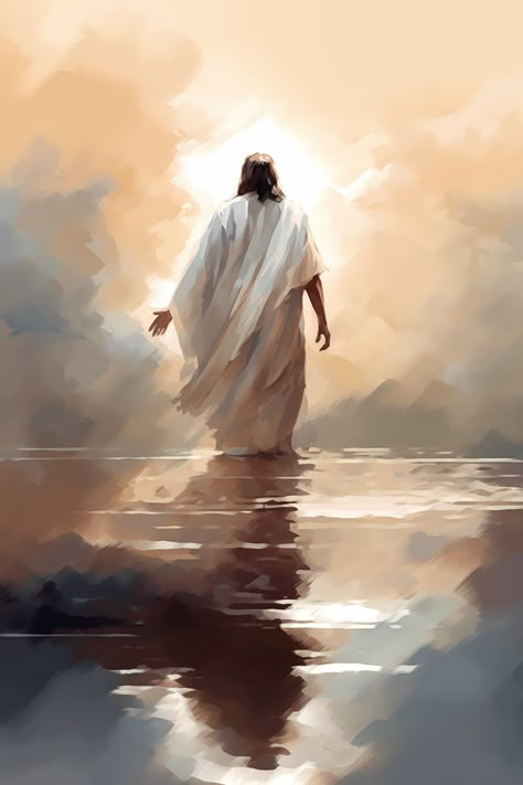 Aesthetic Pictures For Wall Collage Christian, Lds Pictures, Jesus Wallpapers, Peace Be Still, Jesus Walking, Worship Art, Jesus Drawings, Images Of Christ, Temple Pictures