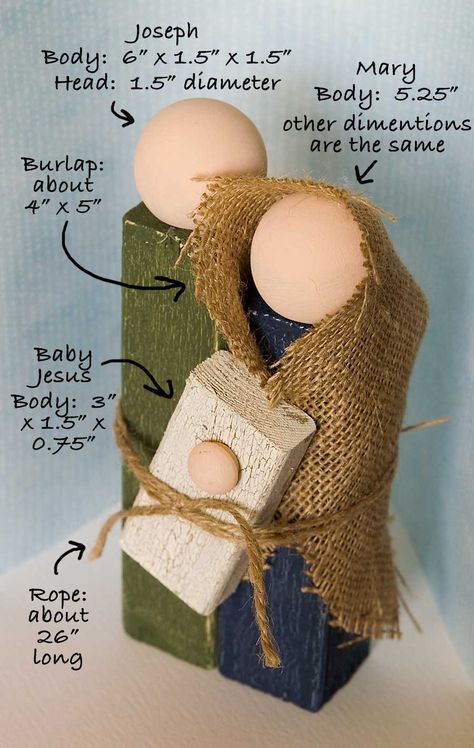 These are sooooo cute and look really easy to make!  Would be a cute Sunday School project for kids to make and take @Lisa Eck @Laura Bridges #kidmin #children's ministry #Sunday School #Christmas Ideas #Christmas Ideas for Kids Wooden Nativity, Nativity Crafts, Diy Simple, Christmas Nativity, Noel Christmas, Xmas Crafts, Christmas Joy, Christmas Crafts Diy, Christmas Projects