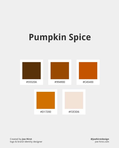 Color palette inspired by spiced pumpkin and other winter hot drinks. Tones of warm orange, deep browns, welcoming red Pumpkin Pie Color Palette, Pumpkin Orange Color Palette, Pumpkin Colour Palette, Apple Pie Color Palette, Pumpkin Spice Color Palette, Pumpkin Spice Nail Color, Pumpkin Spice Latte Nails, Pumpkin Color Palette, Pumpkin Pie Aesthetic