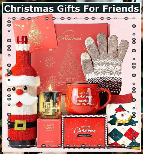 Christmas Gifts for Women, Womens Christmas Gifts 2024 Christmas Gifts for Coworker Best Friend Teacher, Merry Christmas Gifts Basket Set Unique Christmas Gift Ideas with Christmas Mug Christmas Gift Baskets For Women, Womens Christmas Gifts, Christmas Presents For Family, Christmas Wine Bottle Covers, Girly Christmas Gifts, Presents For Family, Christmas Watches, Christmas Gift Boxes, Gift Baskets For Women