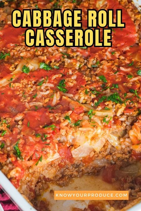 Lazy Stuffed Cabbage Casserole, Lazy Cabbage Rolls With Sauerkraut, Stuffed Cabbage Casserole Recipes, Easy Cabbage Roll Casserole, Lazy Cabbage Rolls With Rice, Cabbage Roll Casserole With Rice, Lazy Man Cabbage Rolls, Cabbage Rolls Casserole, Lazy Man Cabbage Rolls Casseroles