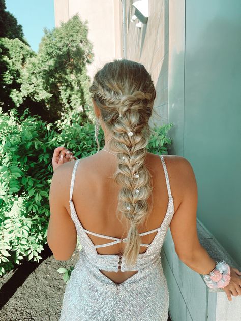 boho braided prom hair Style Head Scarf, Grad Hairstyles, Cute Prom Hairstyles, Simple Prom Hair, Braided Prom Hair, Hoco Hairstyles, Dance Hairstyles, Prom Hairstyles For Long Hair, Hair Stylies