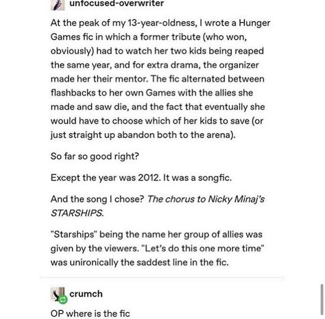 Hunger Games Memes, Hunger Games Trilogy, What’s Going On, Book Fandoms, Text Posts, Writing Inspiration, Tumblr Posts, Tumblr Funny, Nicki Minaj