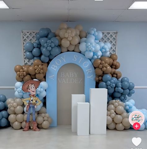 Boy Toy Story Baby Shower Theme, Toy Story Theme Baby Shower Ideas, Toy Story Baby Shower Centerpieces, A Boy Story Baby Shower Ideas, Its A Boy Story Baby Shower Ideas, Toy Story Baby Shower Theme, Boy Story Baby Shower Theme, Toy Story Baby Shower Ideas, Baby Shower Ideas For Boys Themes