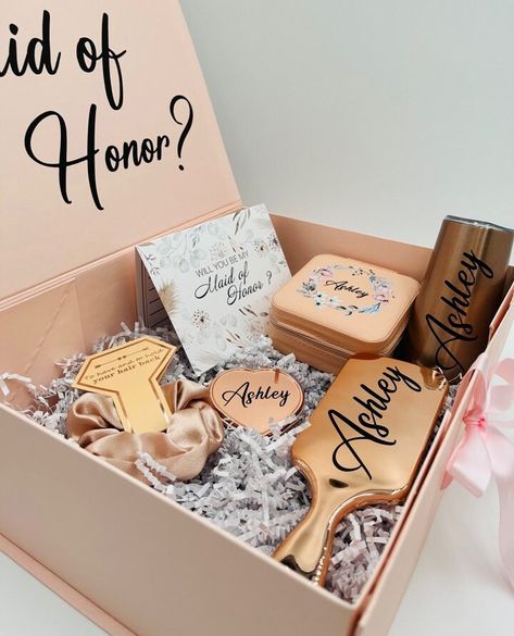 Maid Of Honor Boxes, Bridesmaids Proposal Boxes, Bridesmaids Proposal, Gifts Boxes, Proposal Boxes, Be My Maid Of Honor, Gifts Box, Bridesmaid Gift Boxes, Party Box