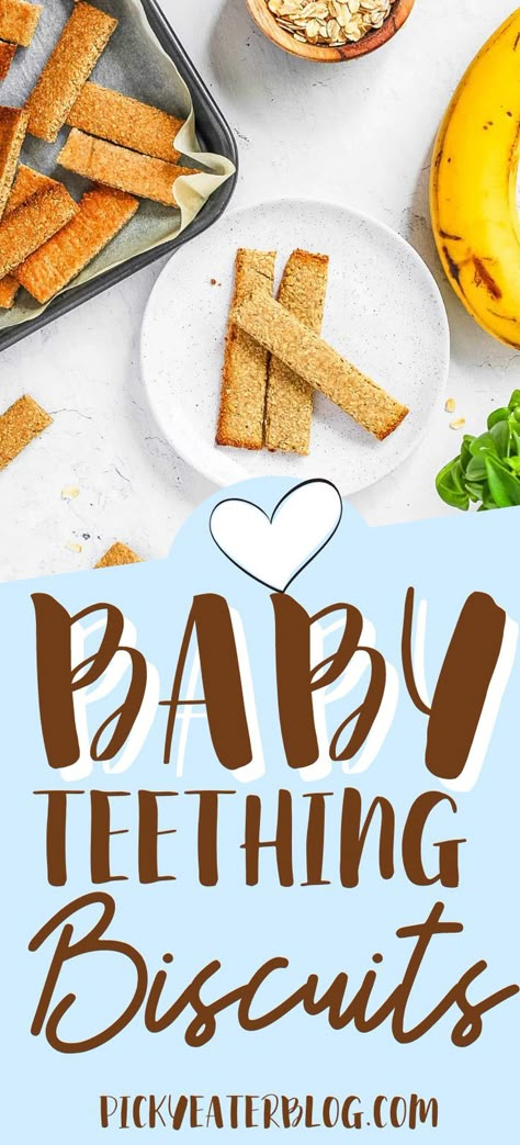 Homemade Teething Biscuits, Homemade Crackers Healthy, Baby Teething Biscuits, Healthy Baby Snacks, Crackers Homemade, Homemade Baby Snacks, Teething Biscuits, Baby Led Weaning First Foods, Easy Baby Food Recipes