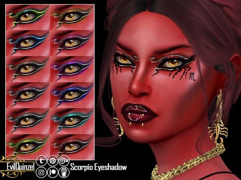 The Sims Resource - Scorpio Eyeshadow Lavender Lipstick, Sims 4 Tattoos, Custom Cast, Makeup Cc, Beauty Eyebrow, Sims 1, Sims 4 Cas, Sims 4 Cc Finds, Ts4 Cc