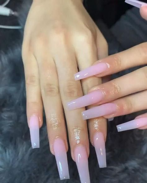 Matte Square Nails Long, Long French Coffin Acrylic Nails, Simple Glam Acrylic Nails, Simple Long Acrylic Nails Coffin One Color, Soft Color Nails Acrylic, Professional Long Nails For Work, Acrylic Colors Nails, Narrow Nails Shape Long, Long Classic Nails