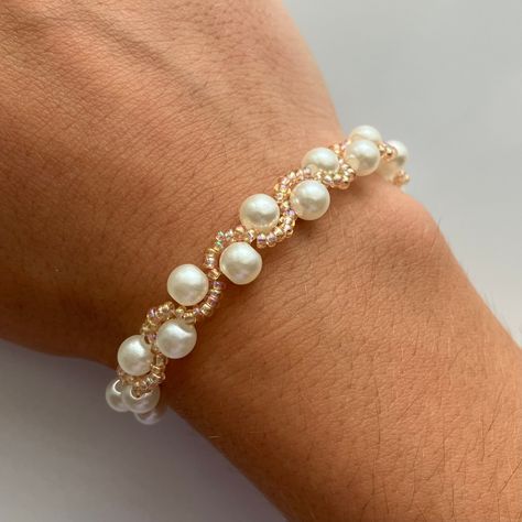 Bead Pearl Bracelet, Seed Bead Bracelets, Seed Bead, Pearl Bracelet, Delicate Bracelet, Handmade Bracelets, Beaded Bracelet, Seed Beads, Make It