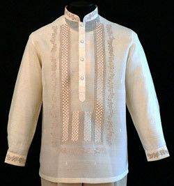 Barong Tagalog Barong Tagalog Wedding, Barong Wedding, Barong Tagalog, Filipiniana Dress, Chinese Collar, Line Shopping, Groom Attire, Modern Trend, Formal Shirts