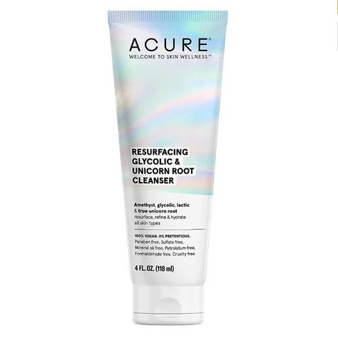 Acure Resurfacing Glycolic + True Unicorn Root Cleanser Price 👇 $12.99 For More Details Click The Link Below 👇 https://amzn.to/3HzWyXS Acure Skincare, Magical Amulet, 40 Gifts, Amethyst And Rose Quartz, Hydrating Face Wash, Brightening Cream, Alpha Hydroxy Acid, Skin Radiance, Hemp Seed Oil