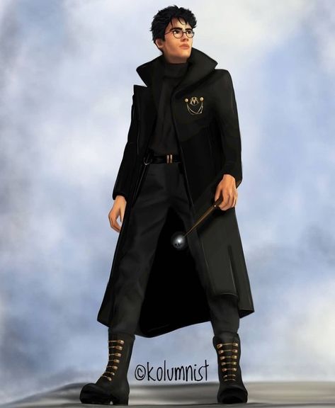 Auror Uniform, Harry Potter Auror, Auror Harry Potter, Auror Potter, Wizarding Robes, Harry Potter Uniform, Harry Potter Gryffindor, Harry Potter Anime, Wizarding World