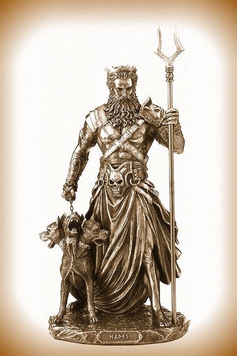 Hades Design, Hades Mythology, Hades Art, Hades Tattoo, Hades Greek Mythology, Greek God Tattoo, God Of The Underworld, Ancient Greek Sculpture, Greek Mythology Tattoos