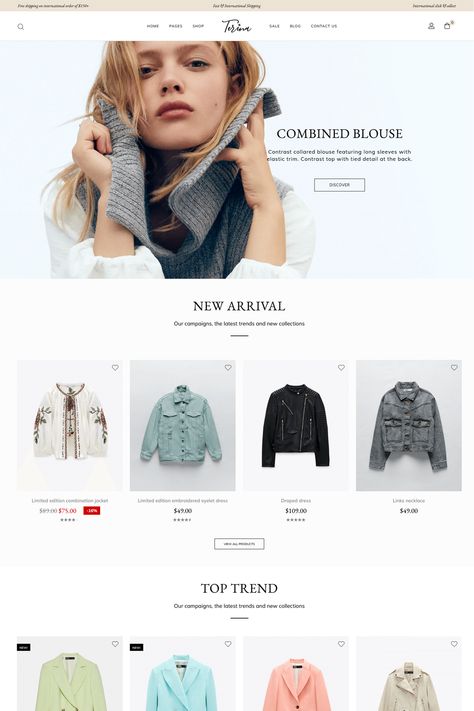 Terina is a user-friendly and versatile WordPress theme designed for a wide range of purposes, including eCommerce stores, fashion stores, furniture stores, mega stores, creative professionals, photographers, designers, freelancers, architects, bloggers, and more. Ecommerce Design Inspiration, Typographie Design, Squarespace Inspiration, Wordpress Ecommerce Theme, Online Store Design, Modern Website Design, Ecommerce Web Design, Wordpress Ecommerce, Ecommerce Themes