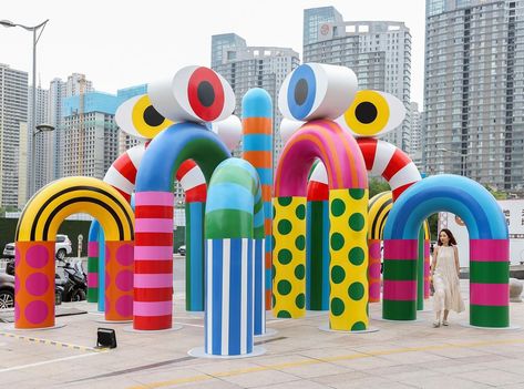 New installation up at Tianmei Plaza, Taiyuan 🌈 Thanks @rplus_production #craigandkarl #art #color #design #patterns #graphics… | Instagram Outdoor Art Installation, Creative Installation, Colorful Playground, Colorful Art Installations, Craig And Karl, Experiential Art, Joy Art, Event Design Inspiration, Conference Design