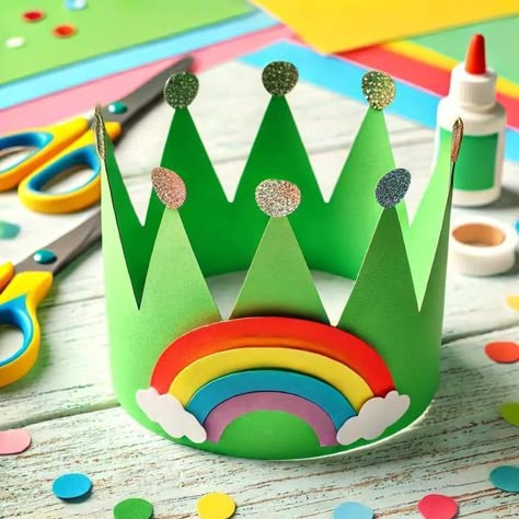 Schools, Colleges & University - Education Crazy Hat Ideas For Kids, Craft Jobs, Class Crafts, Wrapping Inspiration, School Decoration, Crown For Kids, Crown Crafts, School Creative, Gift Wrapping Inspiration