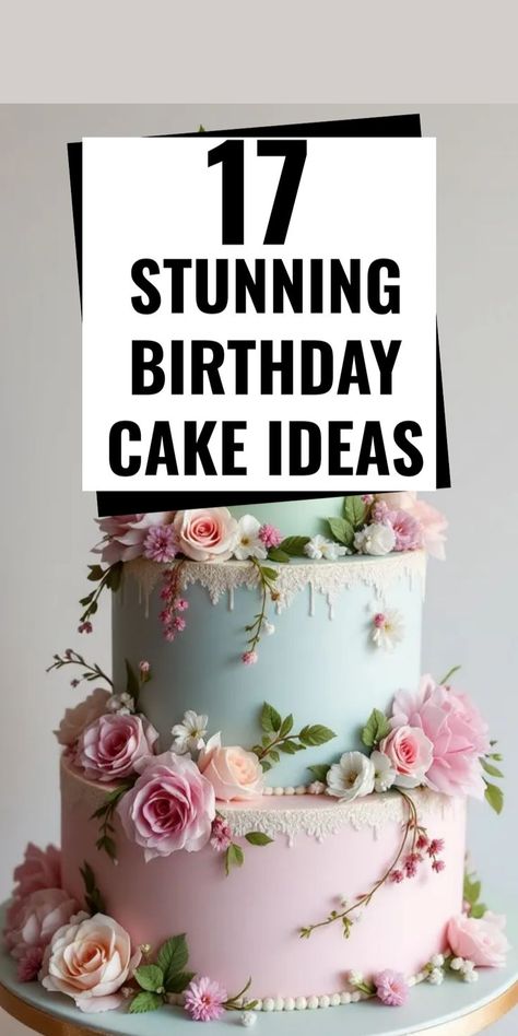 🎂✨ Looking for a birthday cake that stands out? From creative themes to eye-catching designs, these unique birthday cake ideas will wow your guests and make the birthday star feel extra special! 🍰🎉

💡 Tags: #BirthdayCakeIdeas #CreativeCakes #CelebrationVibes #CakeInspiration #CustomCakes #PartyPlanning #DessertLover #SweetTreats #UniqueBakes Birthday Cake Ideas For Women Elegant, Wow Birthday Cake, 90th Birthday Cake Ideas For Grandma, Fancy Decorated Cakes, Spring Themed Birthday Cake, Yummy Cakes Birthdays, Cakes For 60th Birthday For Women, Cake Ideas For Women Birthday Creative, Birthday Cake Flowers Elegant