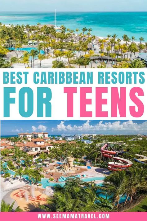 What Are The Best Caribbean Resorts for Teens? - See Mama Travel Caribbean Family Vacation, Bahamas Vacation, Caribbean Resort, Caribbean Destinations, Vacation Locations, Florida Resorts, Caribbean Vacations, Caribbean Beaches, Family Vacation Destinations